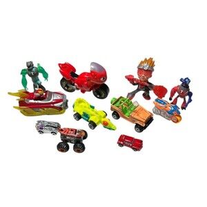 Mixed Loose Lot of 11 Toys- Hot Wheels, Paw Patrol, Ricky Zoom, Ninja Kidz, Cars